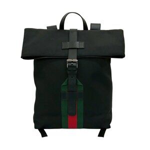 GUCCI Authentic Black Leather Backpack